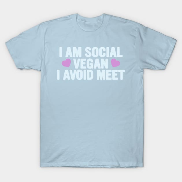 I Am A Social Vegan I Avoid Meet Shirt, Y2K Tee Shirt, Funny Slogan Shirt, 00s Clothing, Boyfriend Girlfriend Gift, Vintage Graphic Tee, Iconic T-Shirt by Y2KSZN